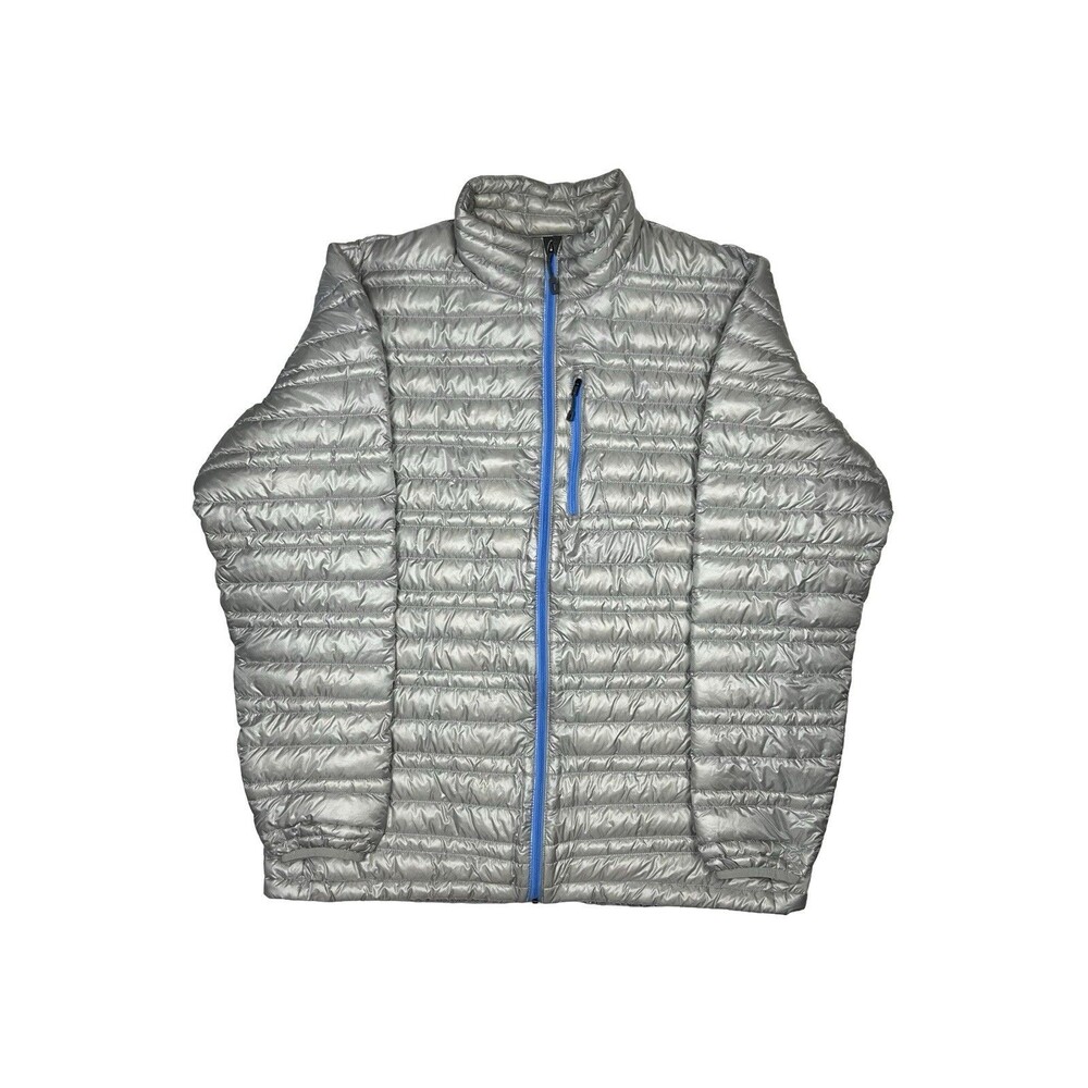 Patagonia Ultralight Down Jacket Men’s XL Silver Puffer Full Zip James Beam